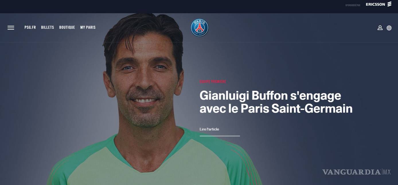 $!Con una presentación 'a la medida', Gianluigi Buffon es nuevo jugador del PSG