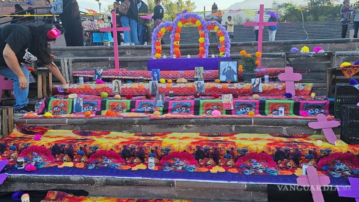Montan altar en Nuevo León en memoria de víctimas de feminicidio