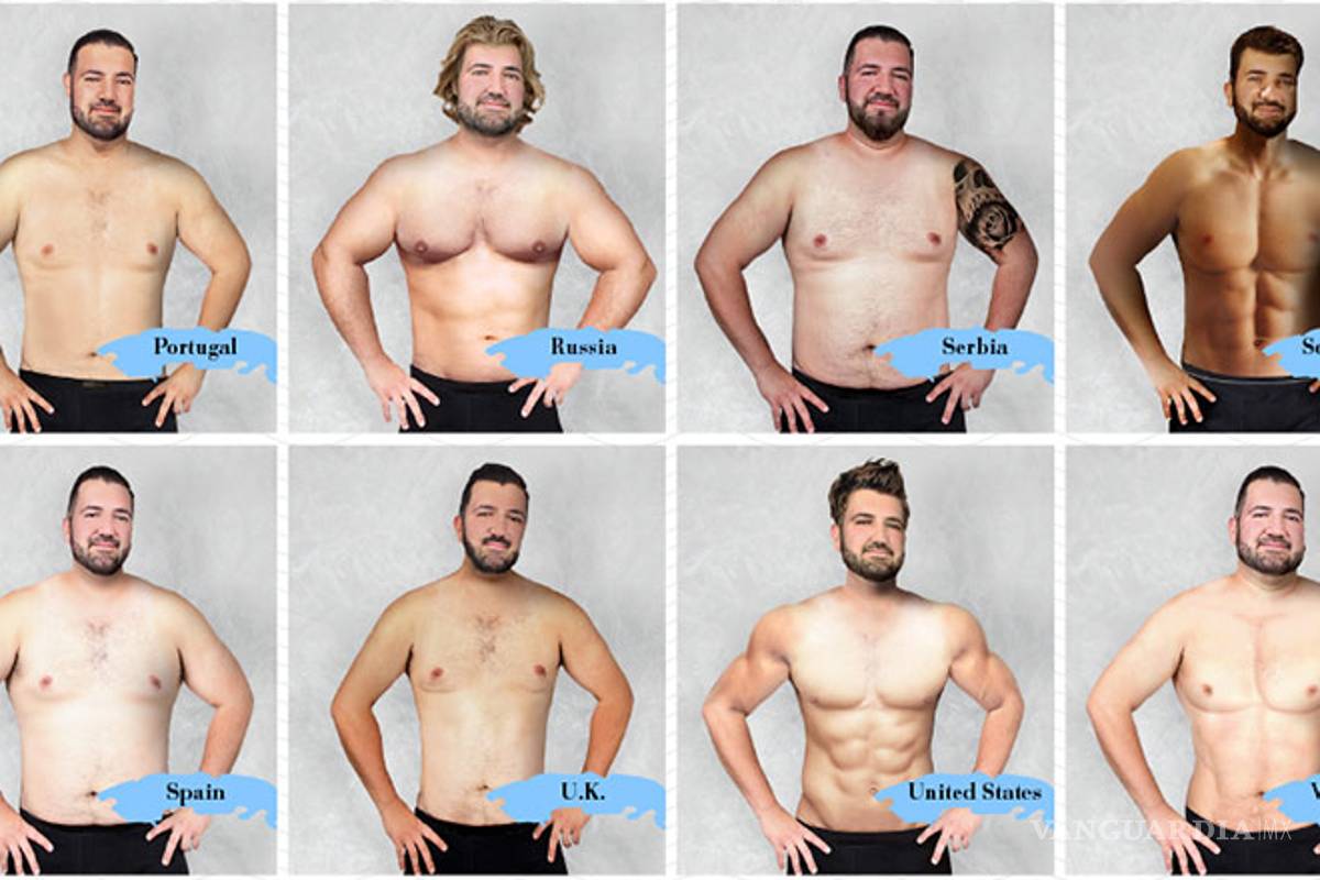 19 países revelan cómo es el cuerpo perfecto en un hombre