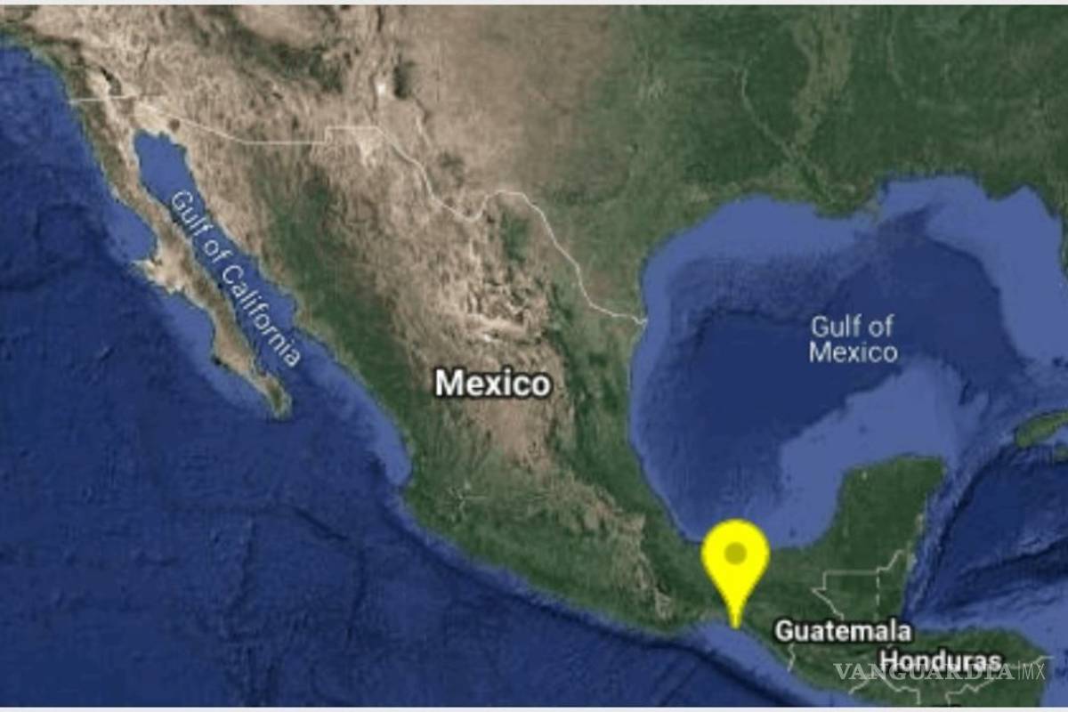 Se registra sismo de magnitud 5.3 en Chiapas