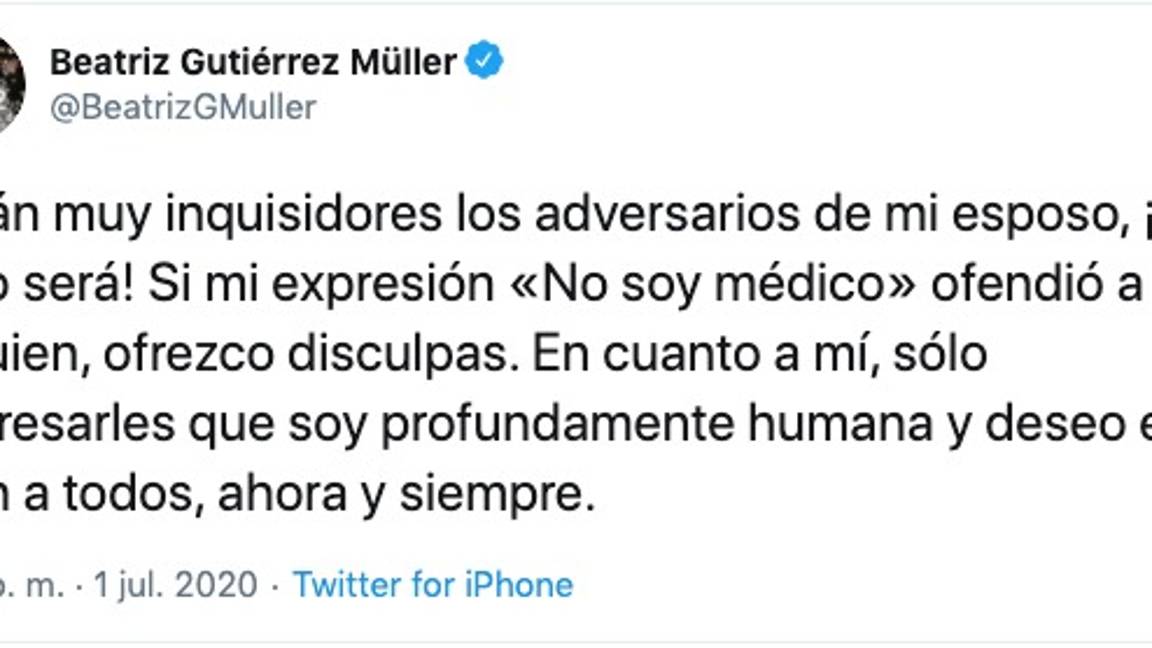 $!“Están muy inquisidores”, Beatriz Gutiérrez Müller se 'disculpa'