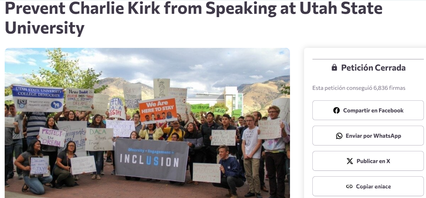 $!Change.org Charlie Kirk