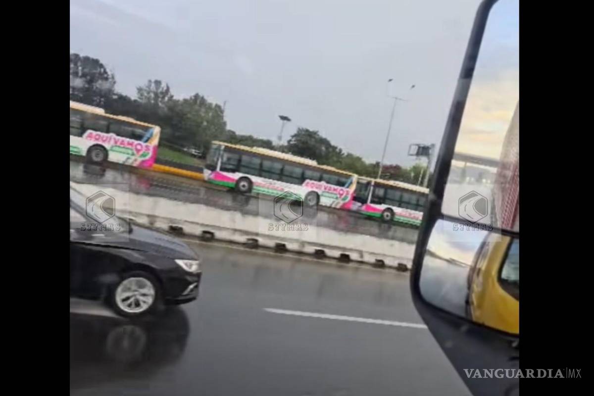 Desde Jalisco... captan nuevas unidades del transporte público en camino a Saltillo