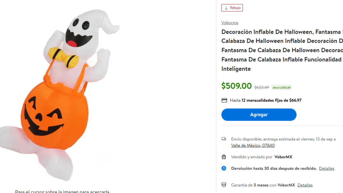 $!Walmart adelanta Halloween con grandes descuentos en decoraciones inflables; estas son las mejores ofertas