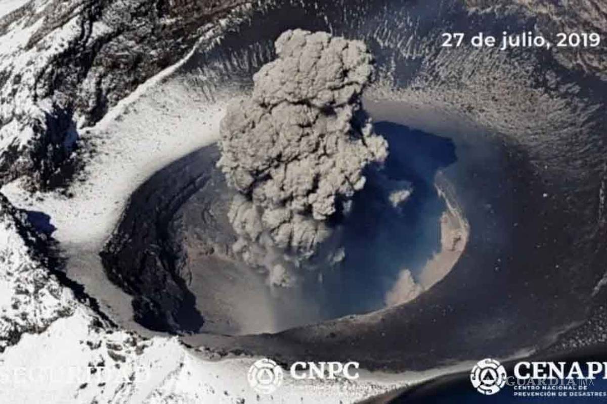 Confirman destrucción de domo en cráter del Popocatépetl