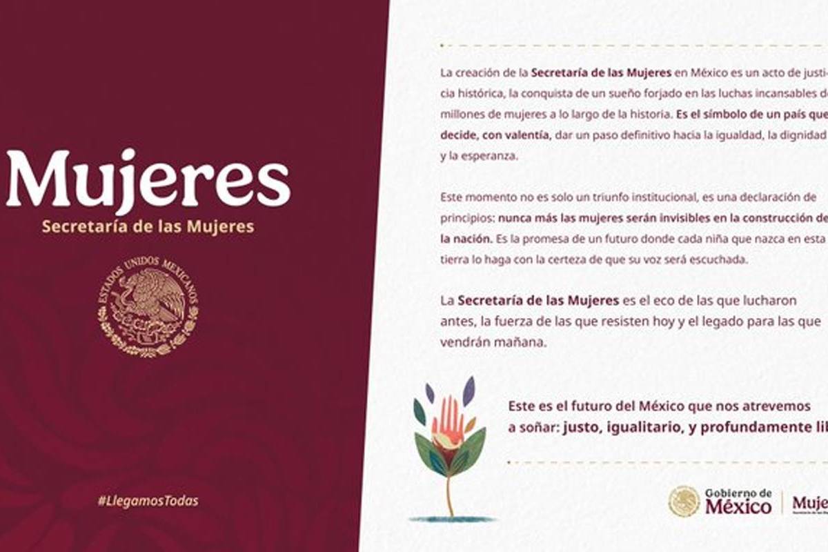 ¡Adiós Inmujeres!... Secretaría de las Mujeres inicia operaciones a partir de hoy
