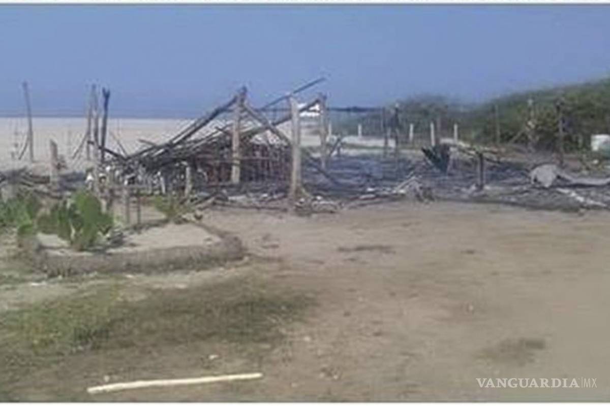 Destruyen campamento tortuguero por disputa de tierra