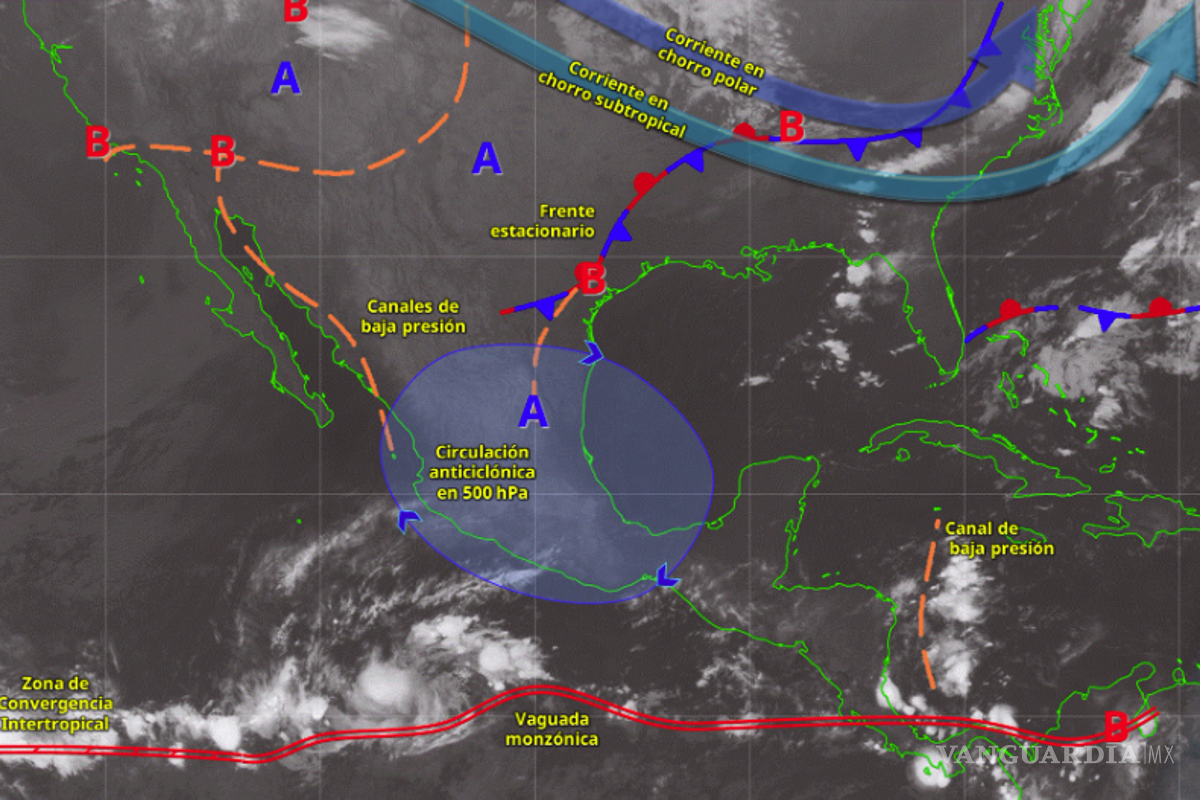 Aire ártico y vaguada polar entrarán al norte de México durante la madrugada de domingo