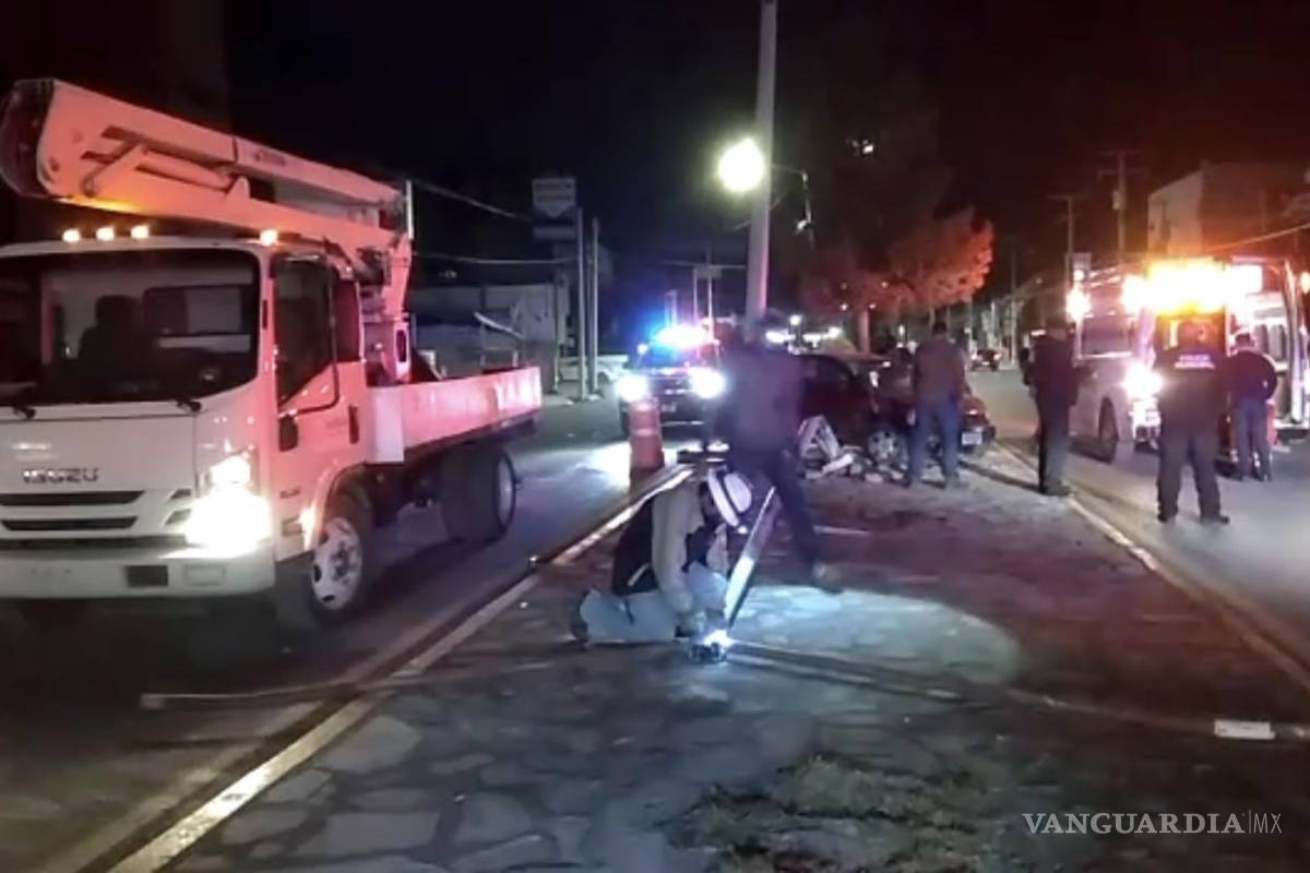 Se estrella joven contra luminaria en Musa de León; conducía ebria