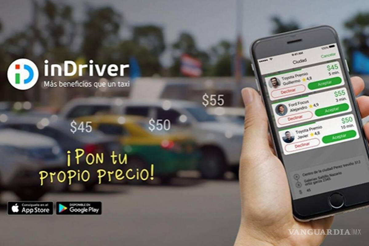 Con InDriver se vale 'regatear'; viajes 40% más baratos