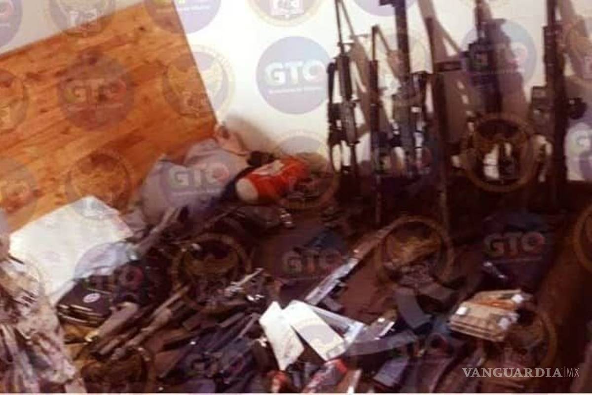 Caen 15 con arsenal en Guanajuato, hay 3 líderes del Cártel Santa Rosa de Lima