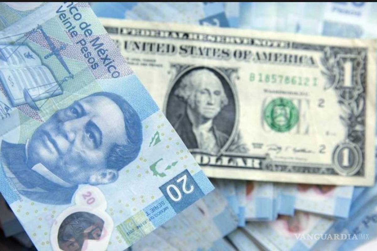 Peso recupera 4 centavos contra el dólar; tipo de cambio se ubica en 19.1350 unidades