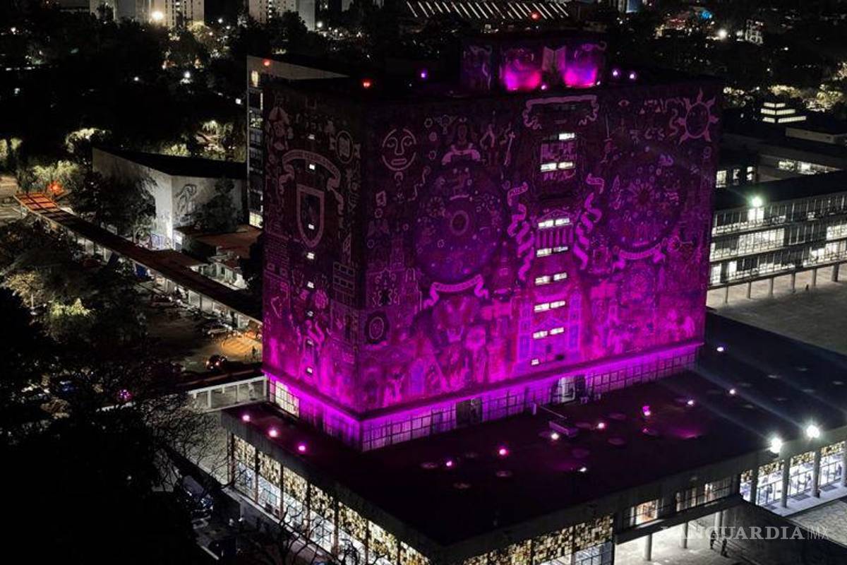 UNAM se pinta de morado previo al 8 de marzo: ‘No es solo un color, es un grito’