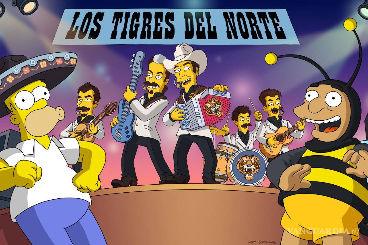 ¡Orgullo mexa! Debutarán Los Tigres del Norte este domingo en un episodio de ‘Los Simpson’