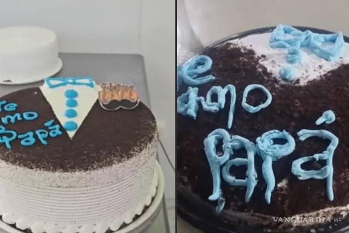 La peor sorpresa del Día del Padre en Saltillo: pastel mal hecho se vuelve viral