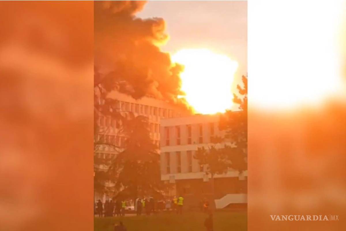 El momento de la explosión que causó pánico en una Universidad de Lyon