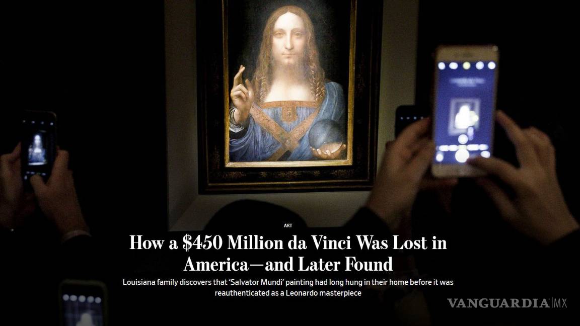 $!La obra "Salvator Mundi" de Leonardo da Vinci estuvo ‘perdida’ en una casa de Estados Unidos