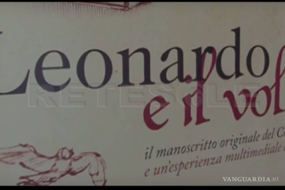 Exponen en Roma el “Códice de vuelo de las aves” de Da Vinci