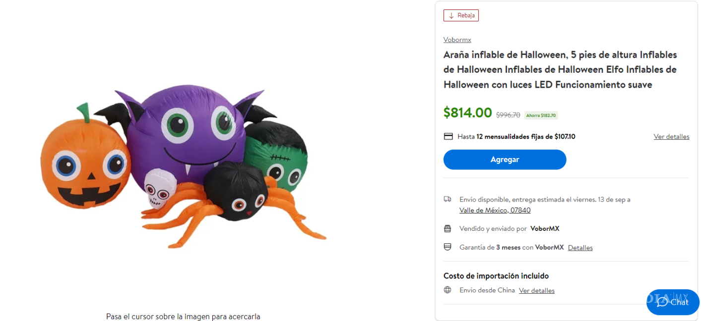 $!Walmart adelanta Halloween con grandes descuentos en decoraciones inflables; estas son las mejores ofertas