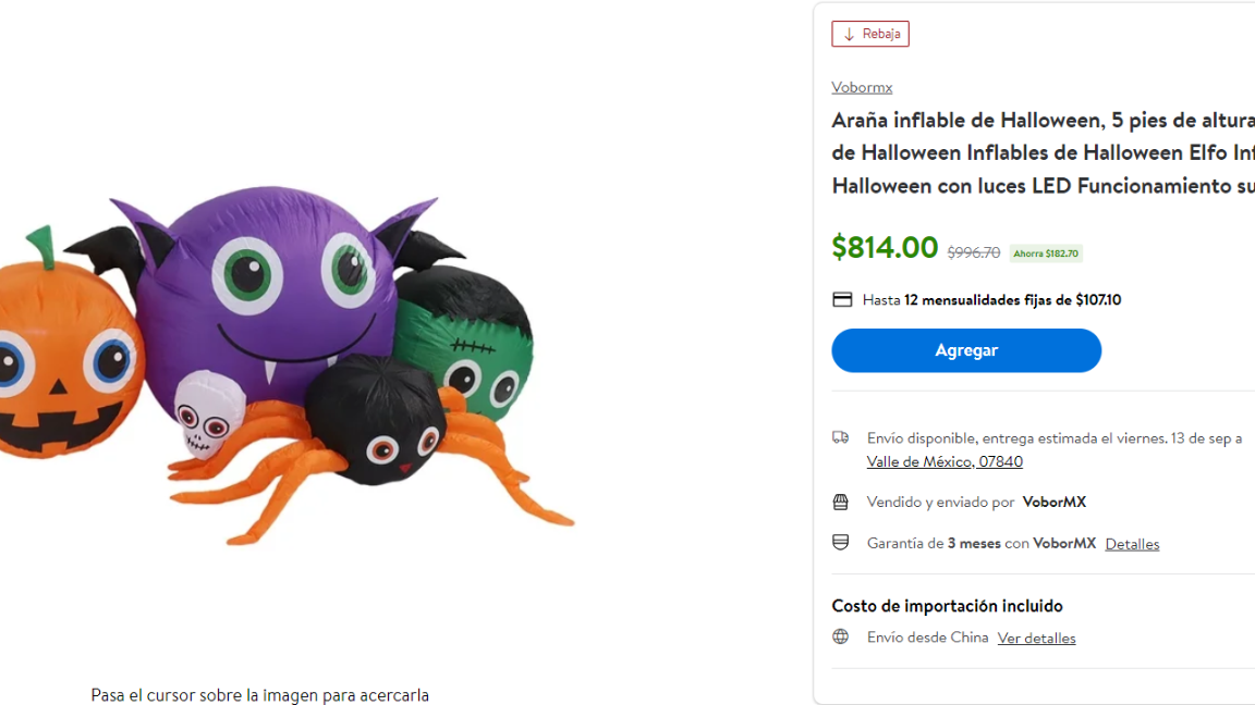 $!Walmart adelanta Halloween con grandes descuentos en decoraciones inflables; estas son las mejores ofertas