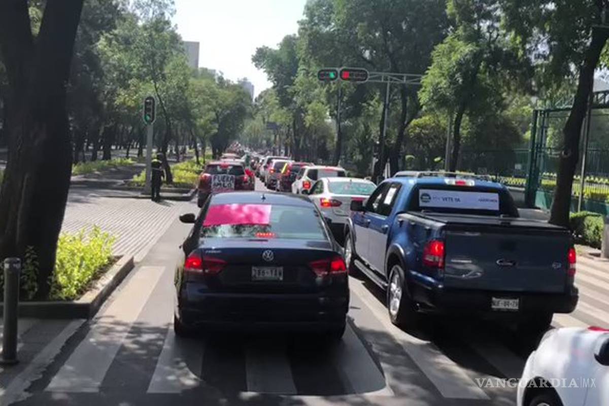 Nuevamente protestan contra AMLO con caravana en CDMX