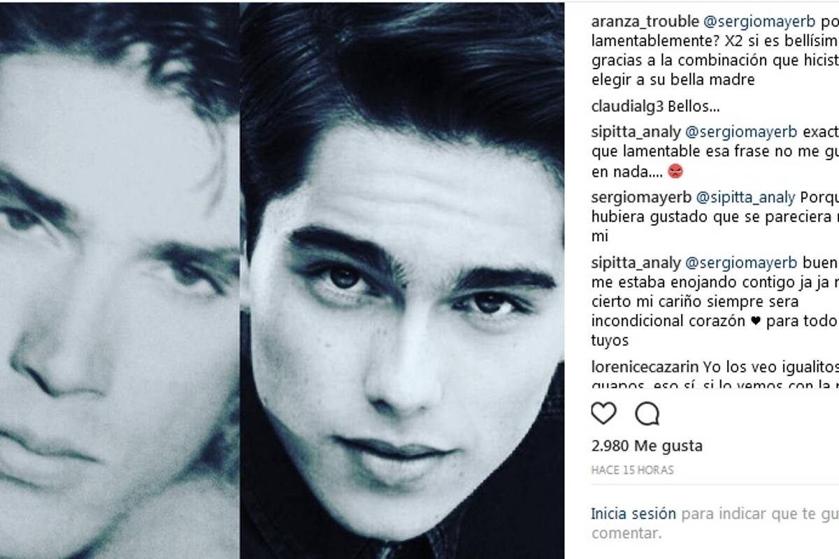 Sergio Mayer lamenta que su hijo se parezca en todo a Bárbara Mori