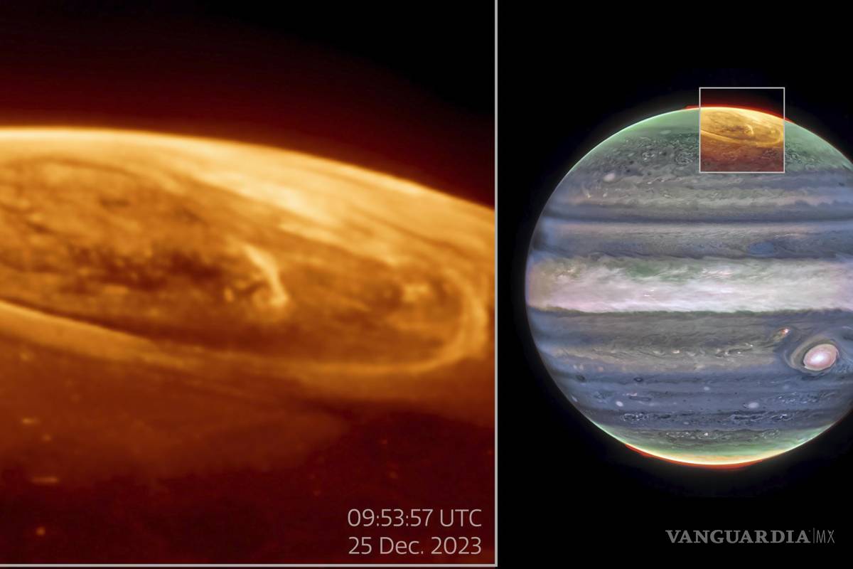 ¡Asombroso!, Telescopio Webb logra captar las brillantes auroras de Júpiter