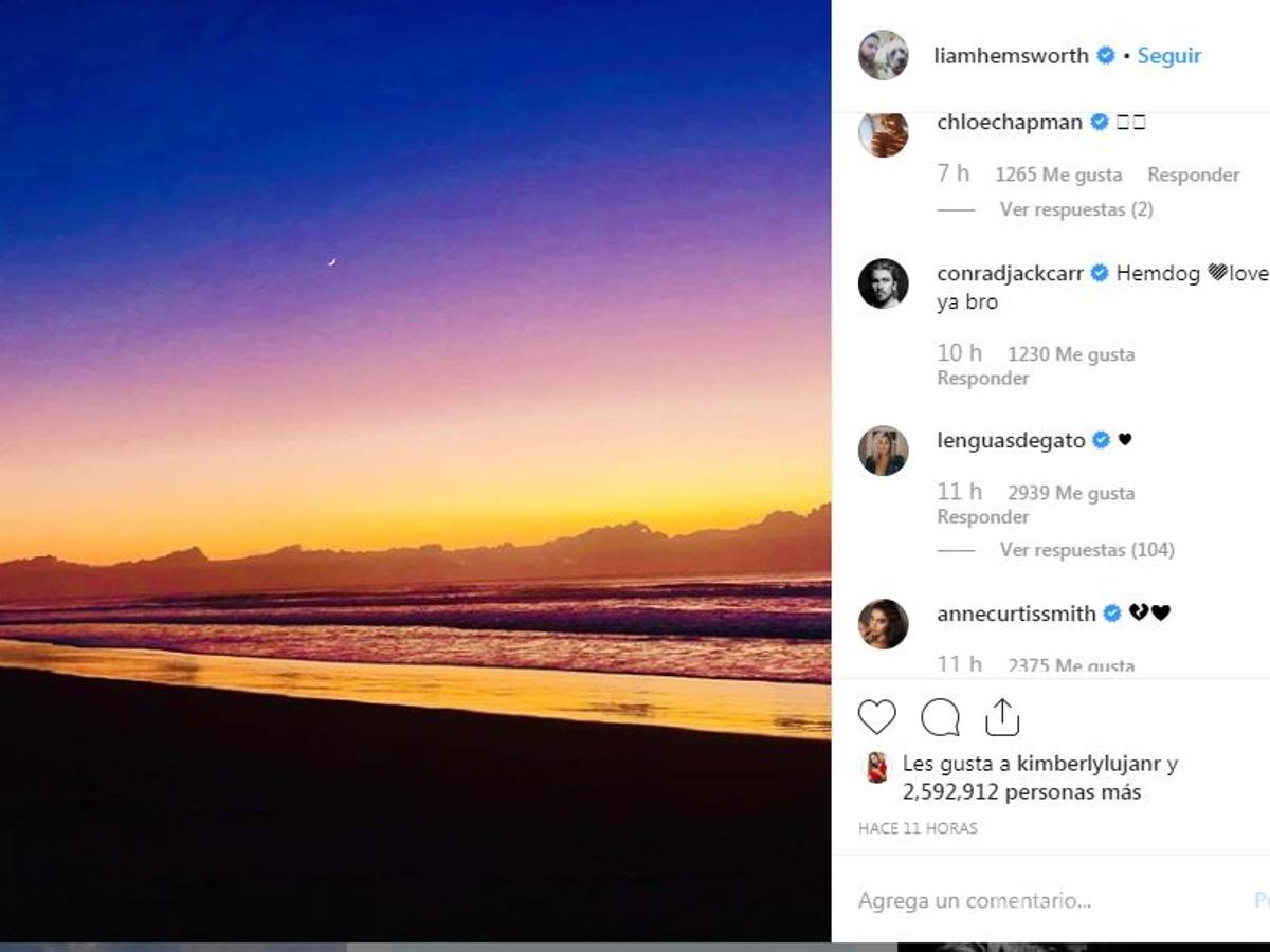 $!“La Chule” consuela a Liam Hemsworth tras su ruptura con Miley Cyrus