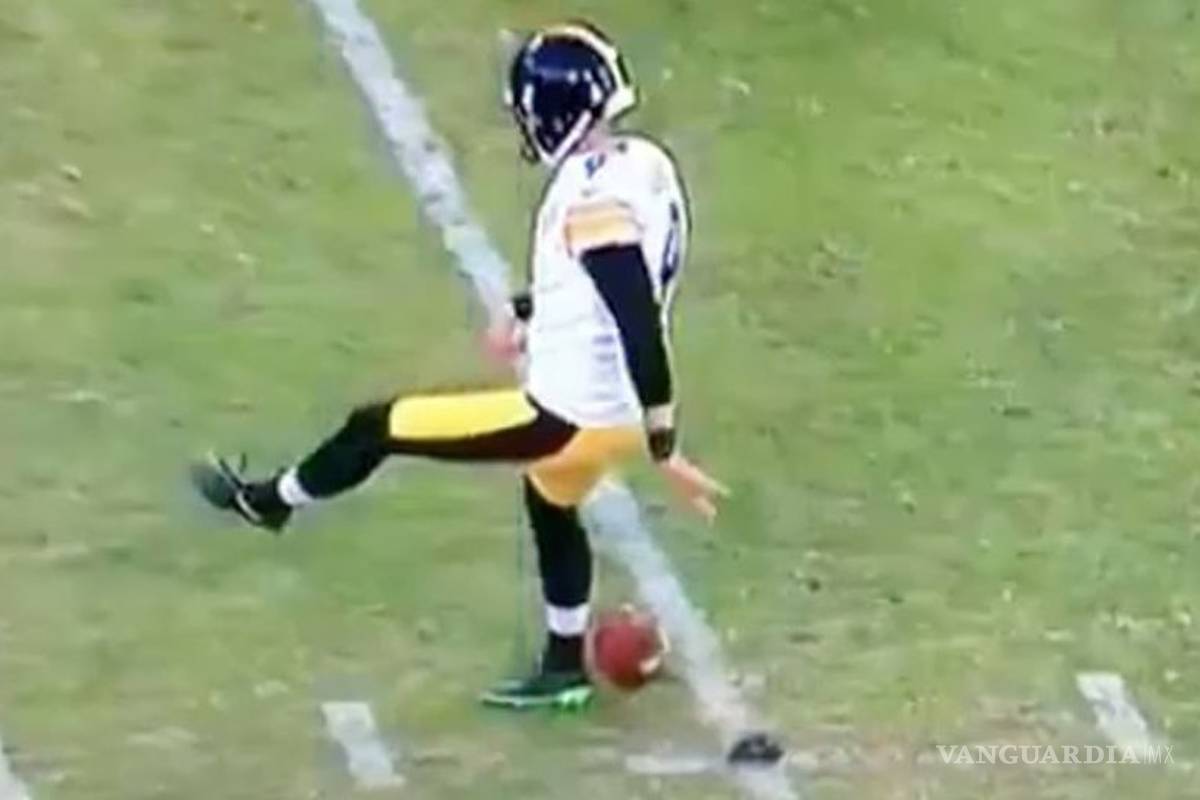 El epic fail del pateador de Steelers que se creyó CR7 e intentó una 'rabona' (video)