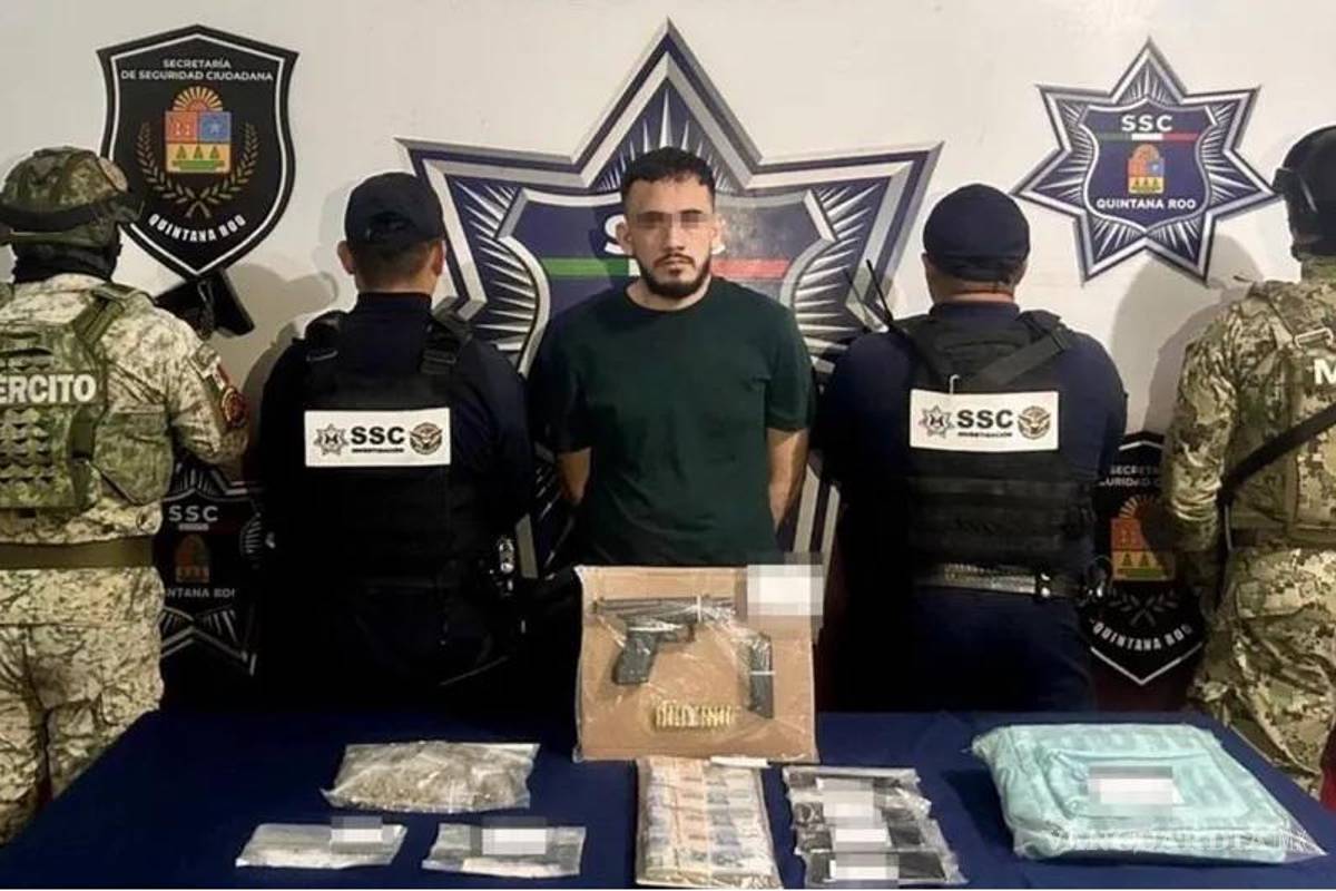 Cae ‘jefe de plaza’ del CJNG en Quintana Roo: le confiscan arsenal, drogas y celulares