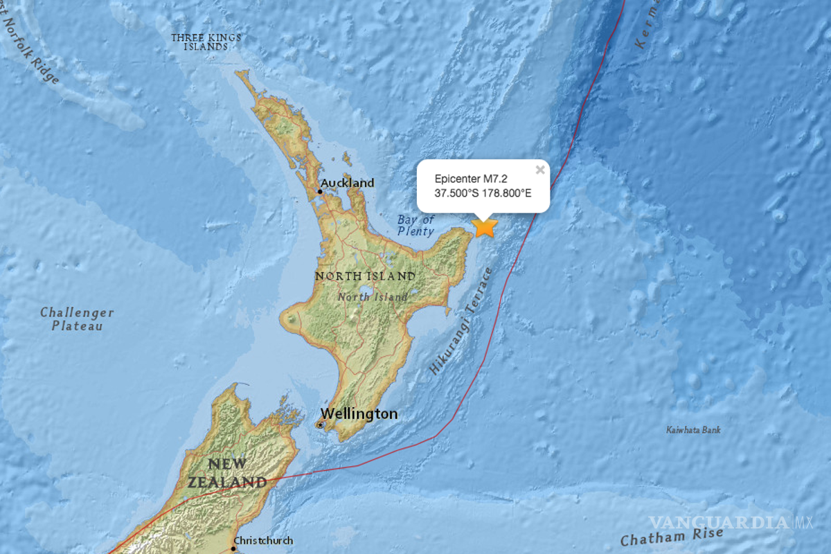 Sismo de magnitud 7.2 sacude Nueva Zelanda