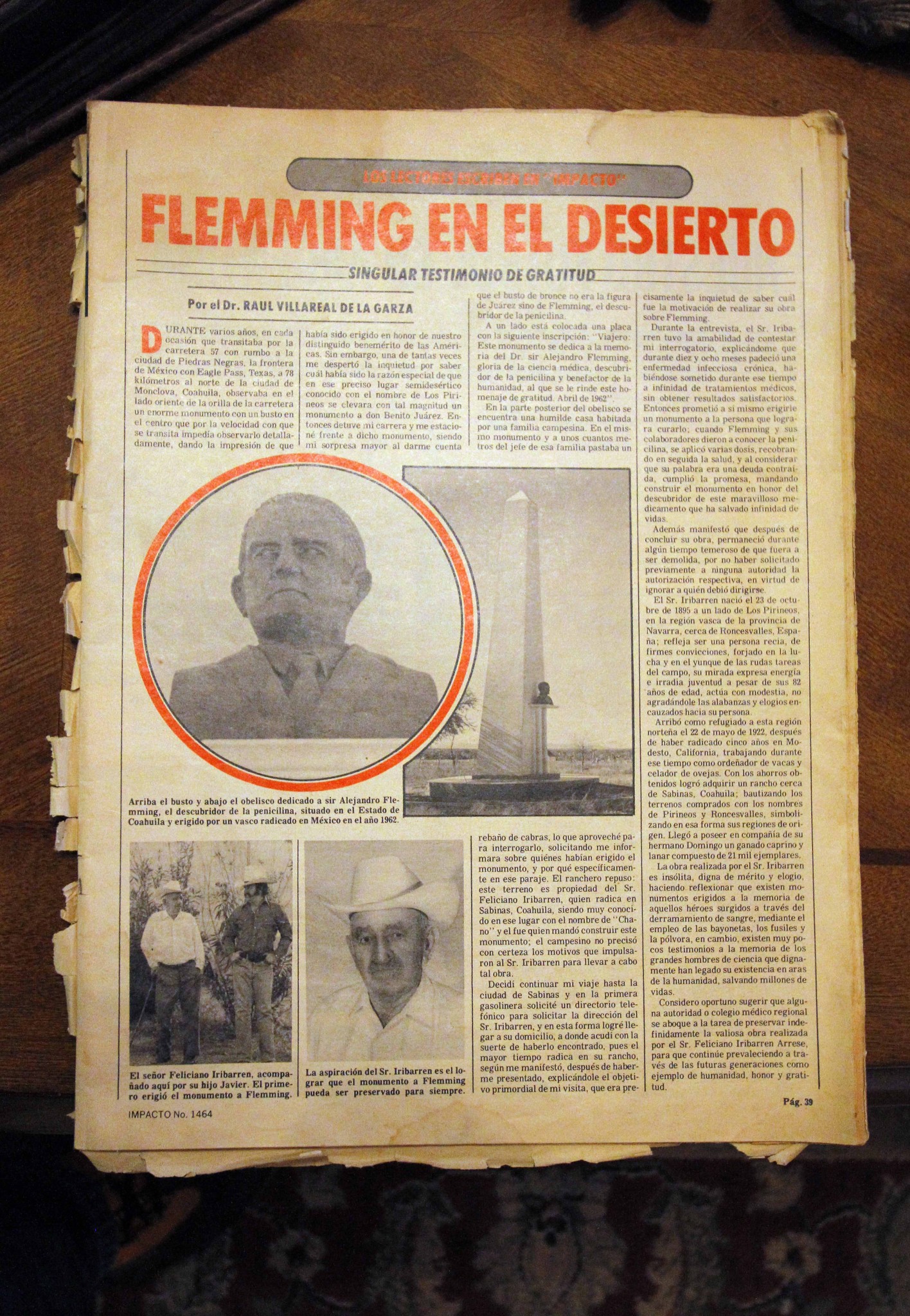 $!La historia detrás del busto de Sir Alexander Fleming