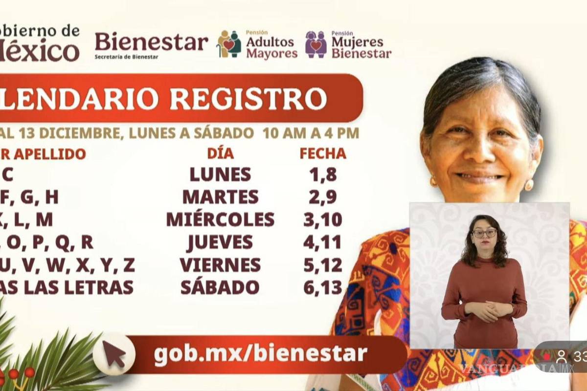 Coahuila: Adultos mayores y mujeres de 60 a 64 podrán sumarse a apoyos federales