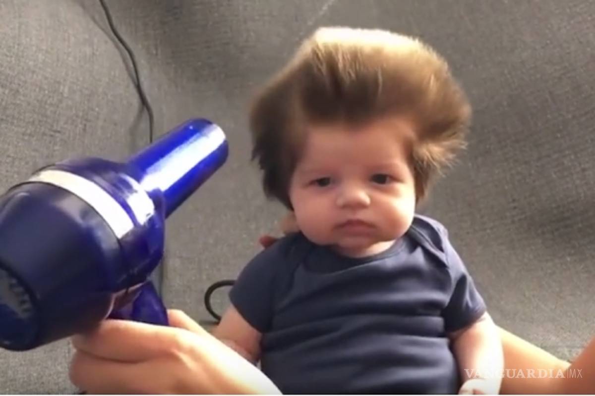 El cabello de este bebé causa furor en las redes sociales