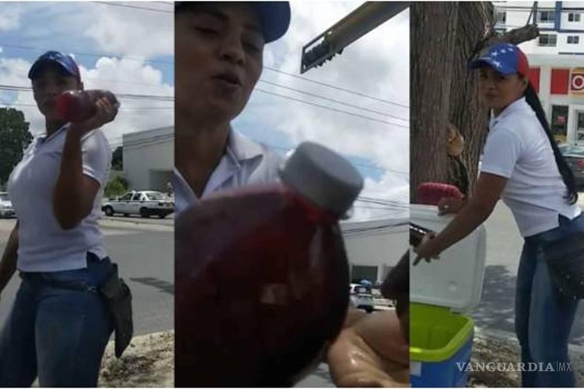 Con esta sexy vendedora de aguas ya no querrás refresco