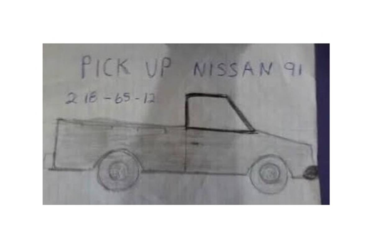 Se viraliza robo de 'Pick Up Nissan' en Sonora tras describirlo ¡con un dibujo!