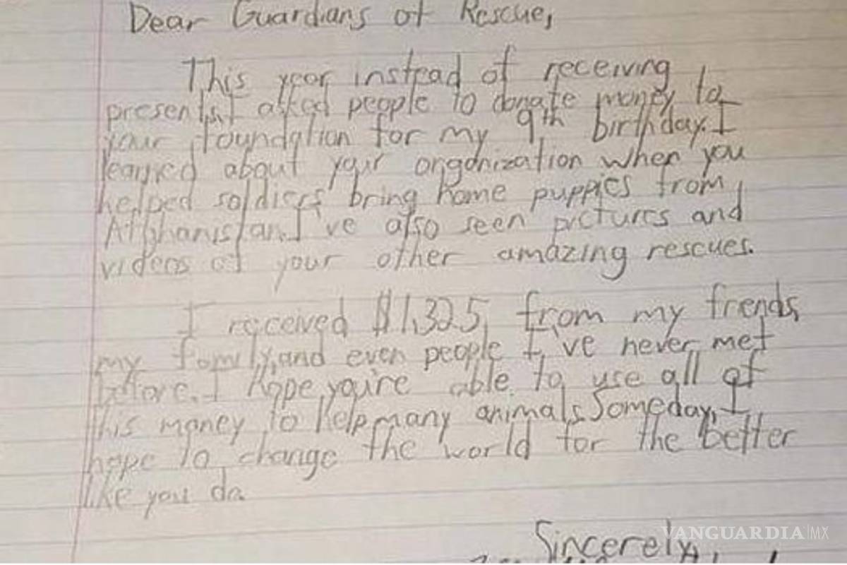 Niño colecta 22 mil pesos en su cumpleaños y lo dona a animales