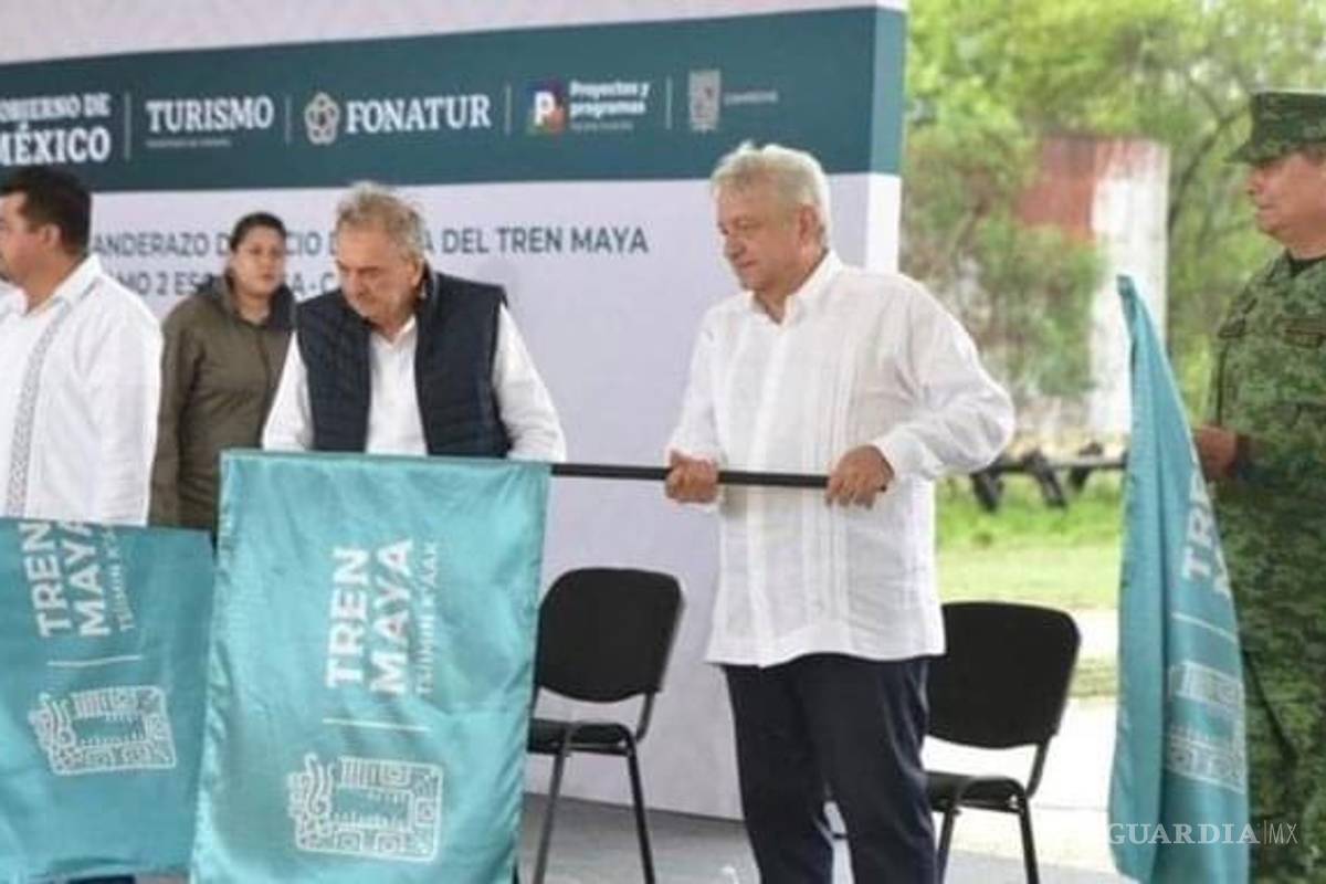 AMLO da banderazo en Campeche al Tramo 2 del Tren Maya