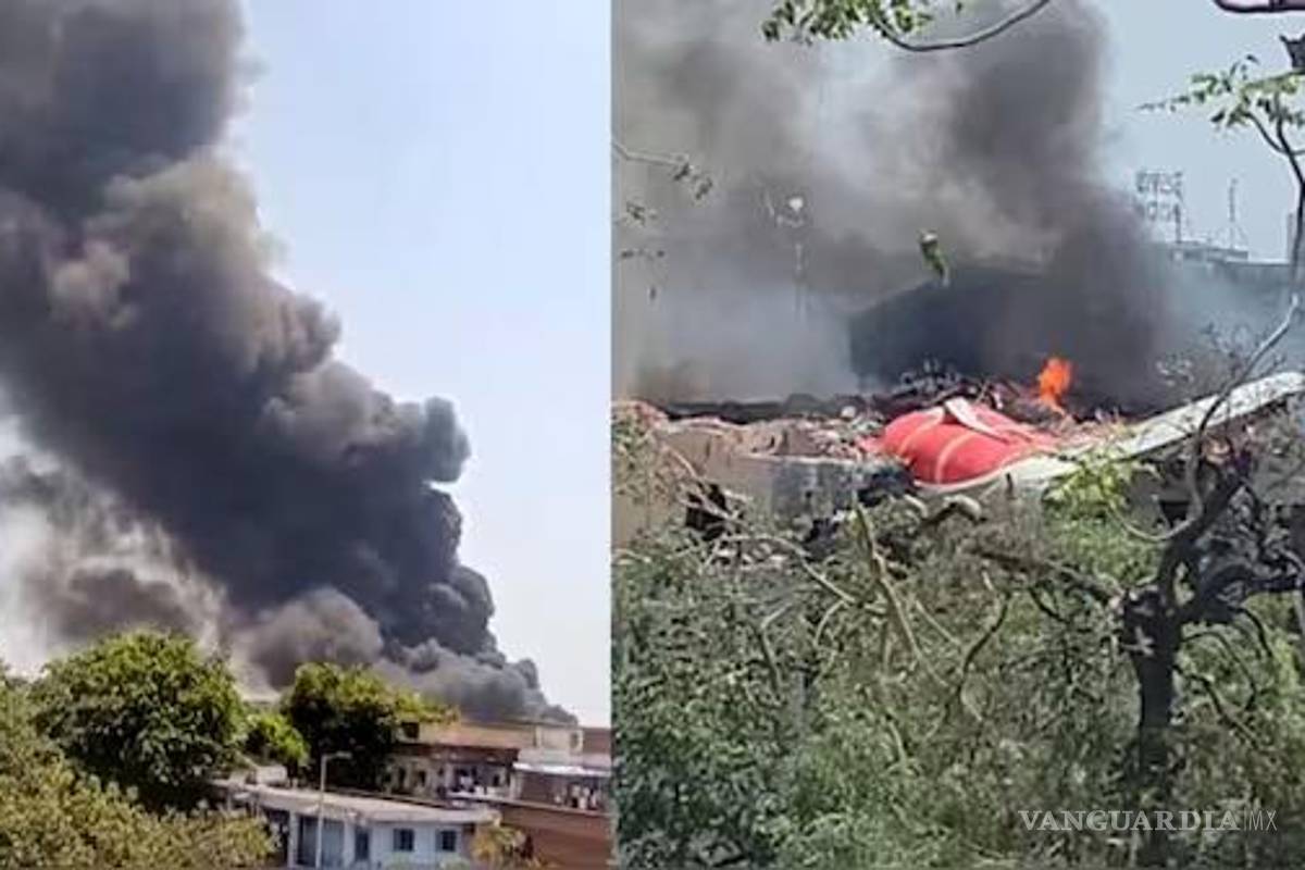 ¡Tragedia aérea!... avión de Air India se estrelló al despegar rumbo a Londres con más de 242 personas a bordo