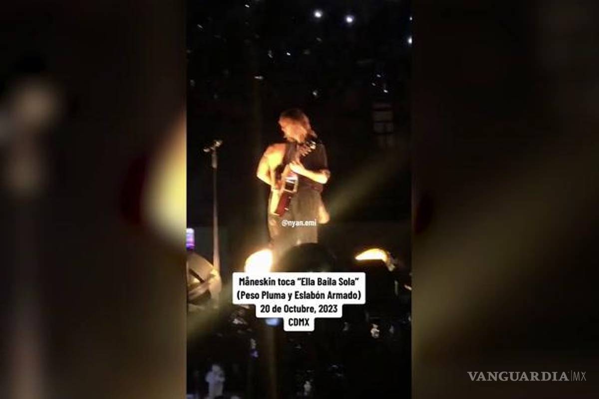 ¿Corridos bélicos italianos? Maneskin canta ‘Ella baila sola’, de Peso Pluma durante concierto en México y se hace viral