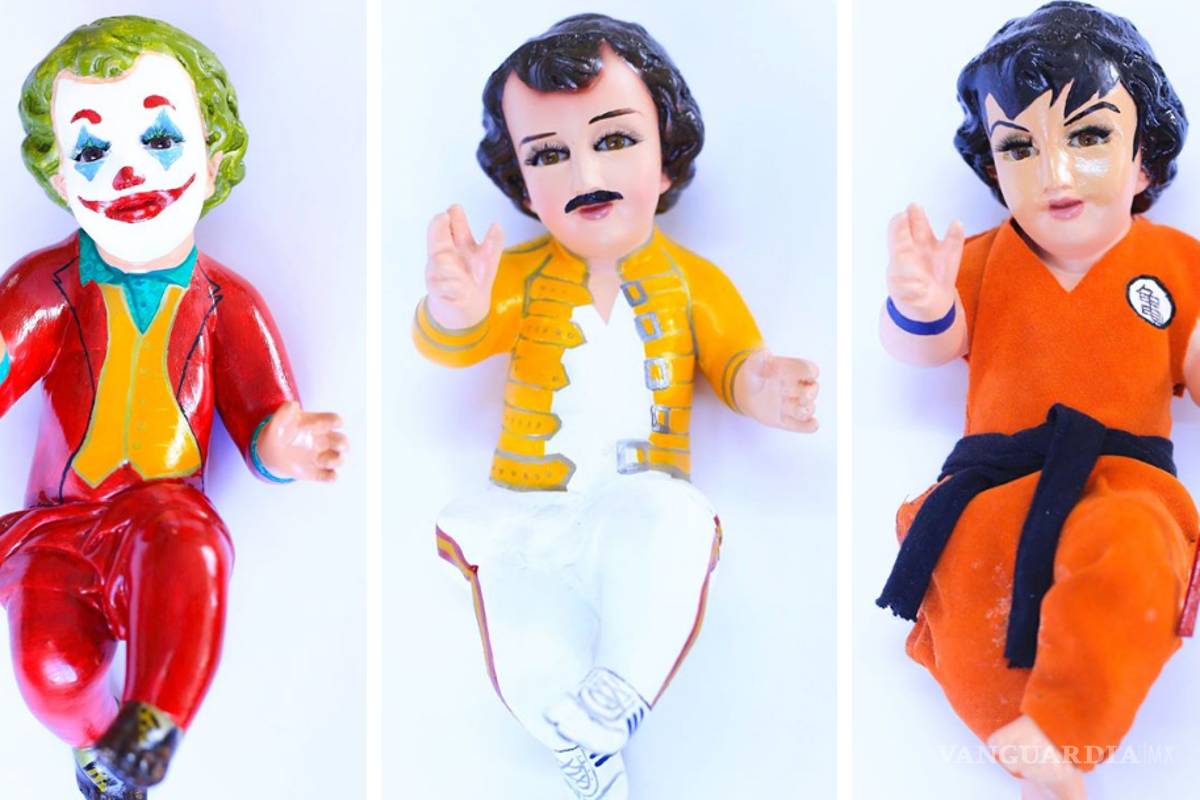 ¡Perdónalos señor! Venden al Niño Dios caracterizado del Joker, Freddie Mercury y Gokú