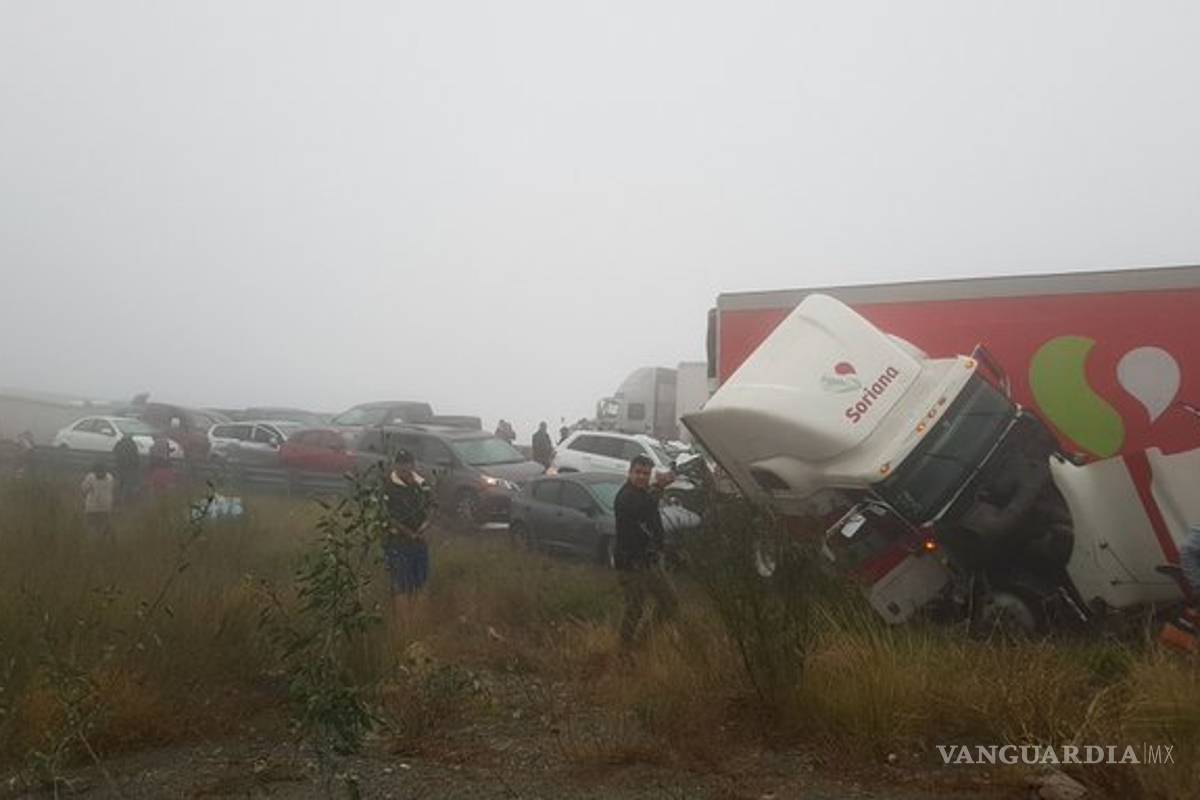 Ya son 2 las víctimas mortales de la carambola en la autopista Saltillo-Monterrey