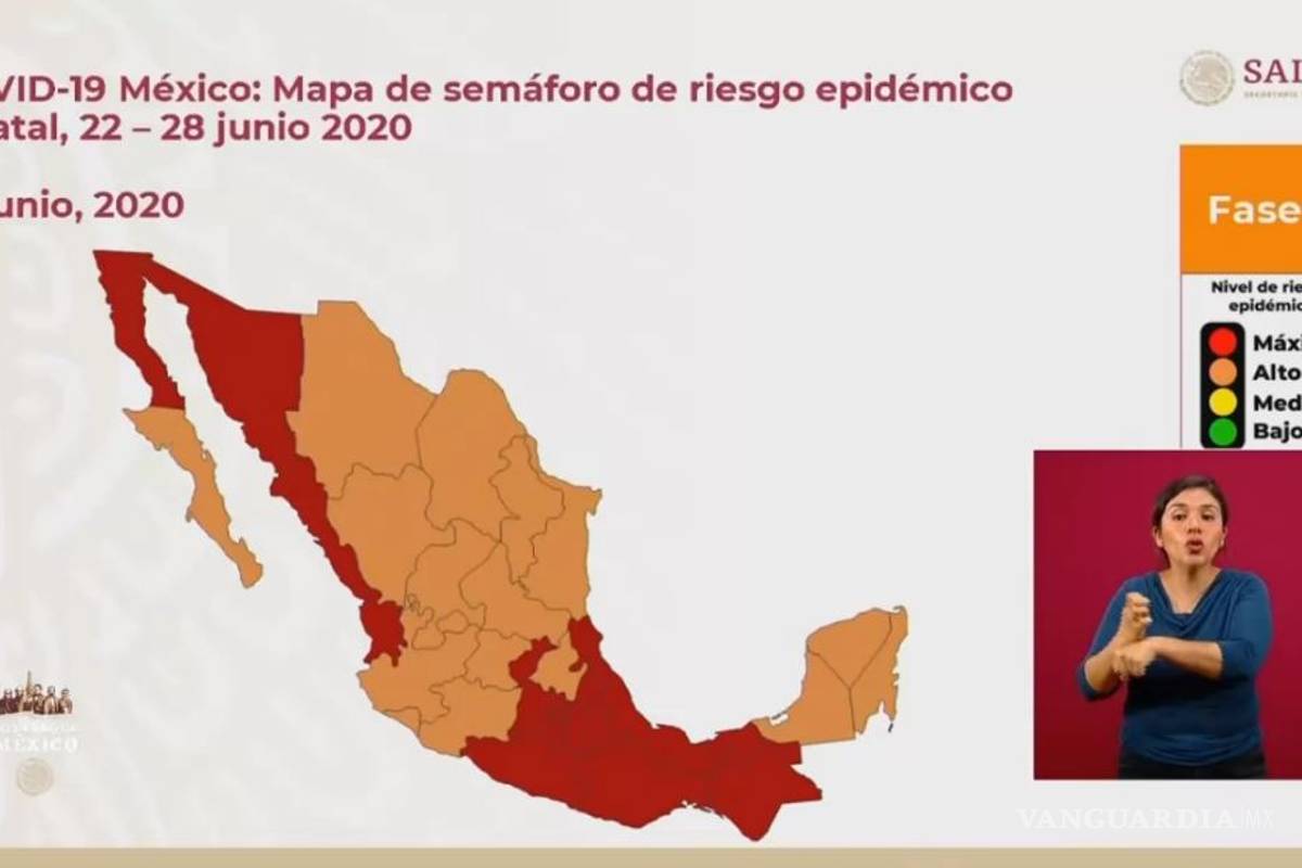 Semáforo de COVID-19: 15 estados de México en rojo y 17 en naranja