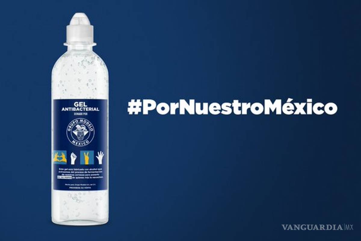 ¿Botellas de gel marca Modelo?, cervecera entrega primer cargamento al gobierno