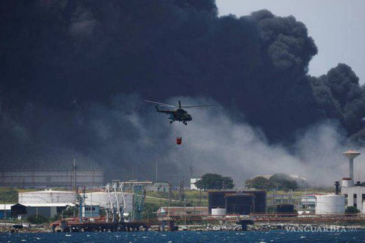 Sigue sin control el incendio de tanques de crudo en Cuba