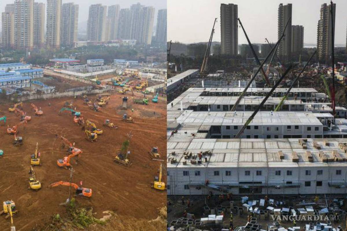 China termina construcción de hospital para tratar a pacientes con coronavirus... ¡en 10 días!
