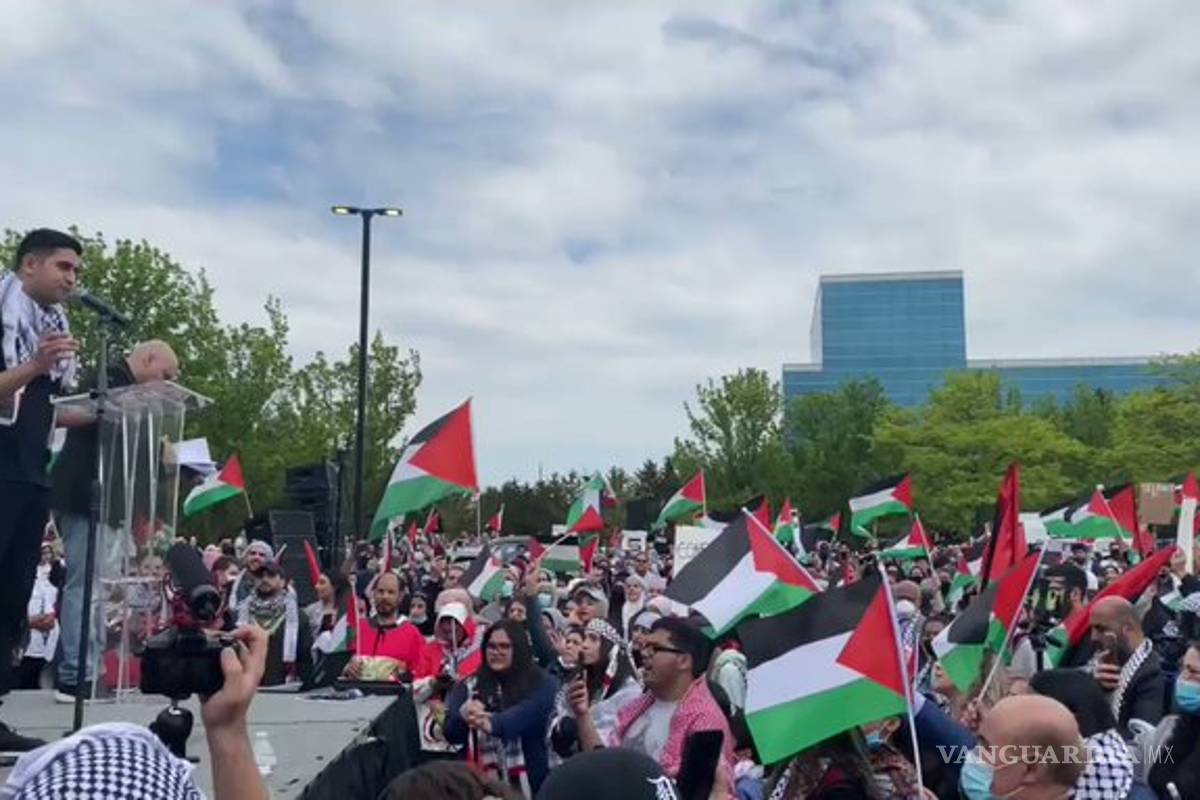 Protestas en ciudades de EU contra bombardeos de Israel sobre Franja de Gaza