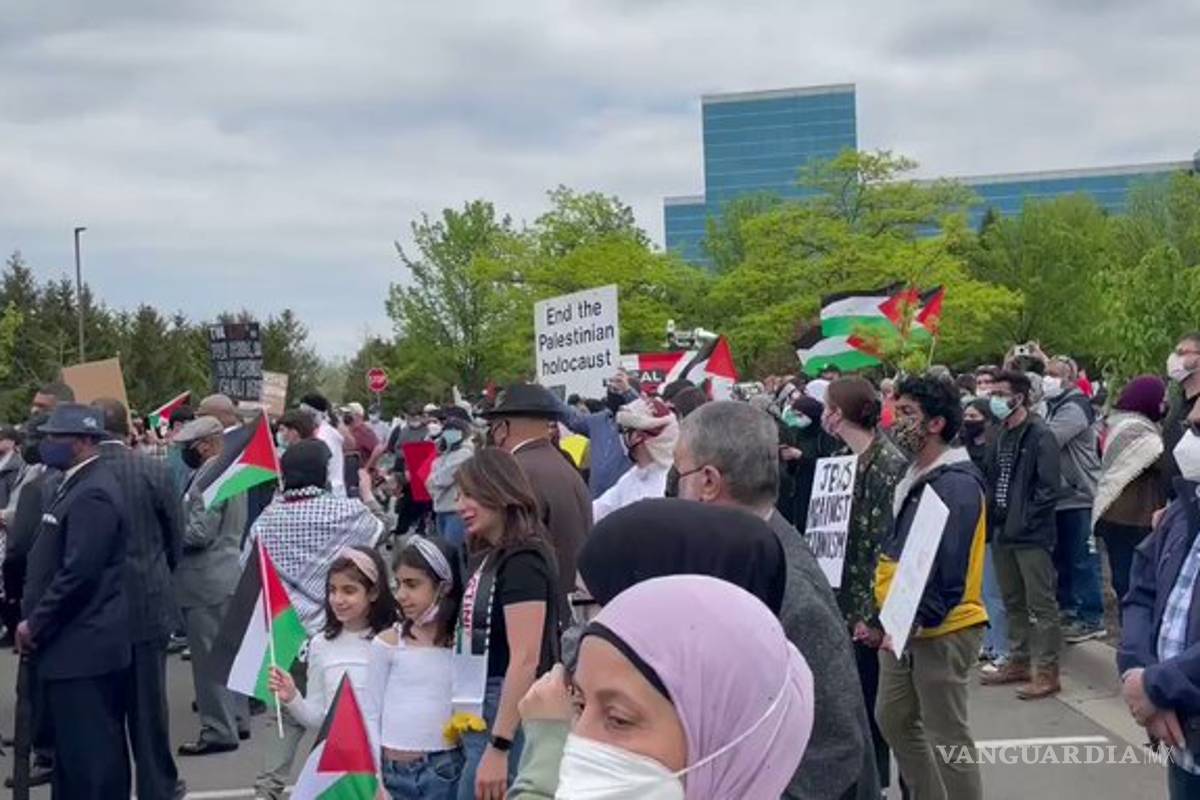 $!Protestas en ciudades de EU contra bombardeos de Israel sobre Franja de Gaza