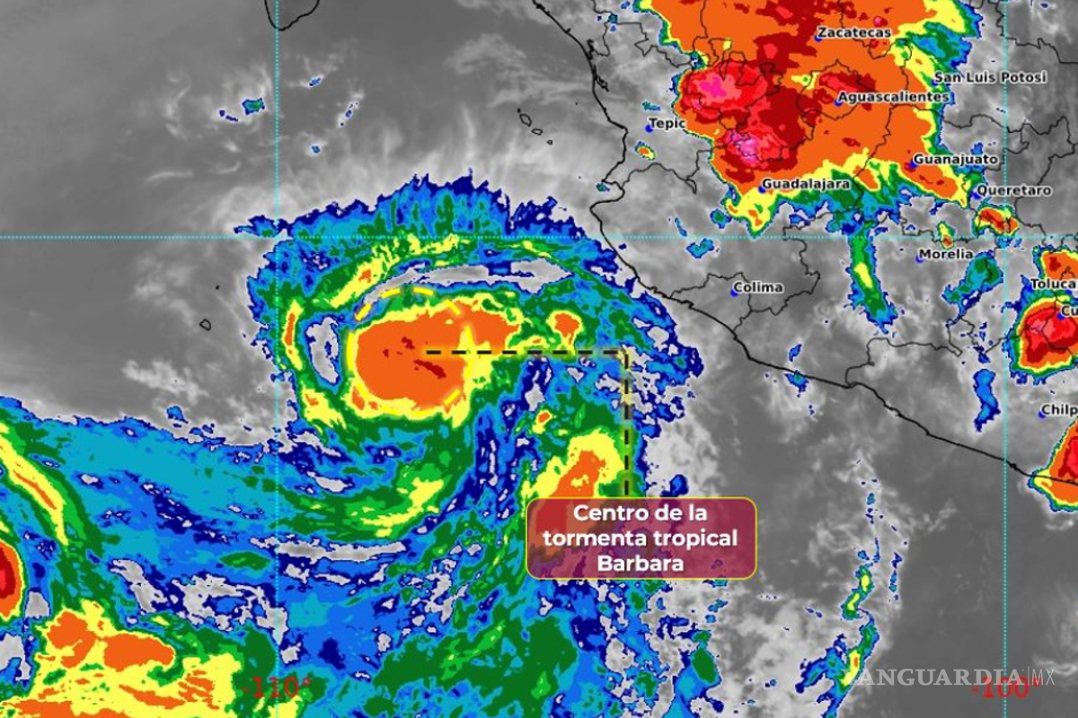 Huracán ‘Bárbara’ se degrada a tormenta tropical... ¿Cómo afectará a México?