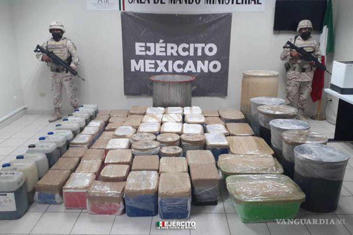 Decomisan mil 475 kilos de metanfetamina en Sonora
